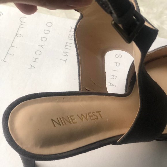 Nine West Grey Suede Kitten Heels - Picture 7 of 7